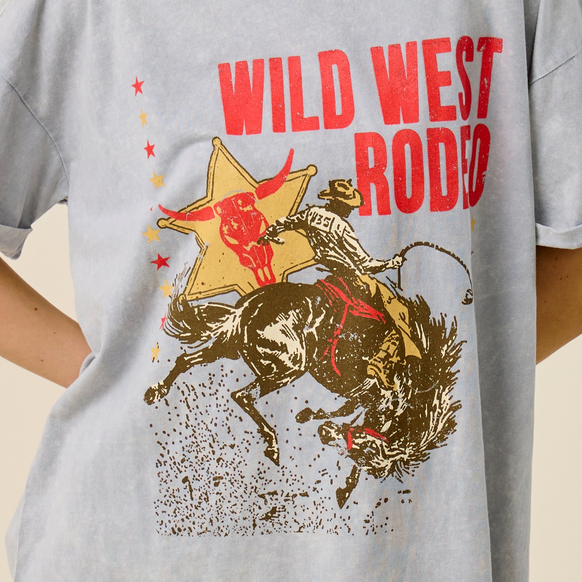 Vintage Wild West Rodeo Graphic Oversized Tee