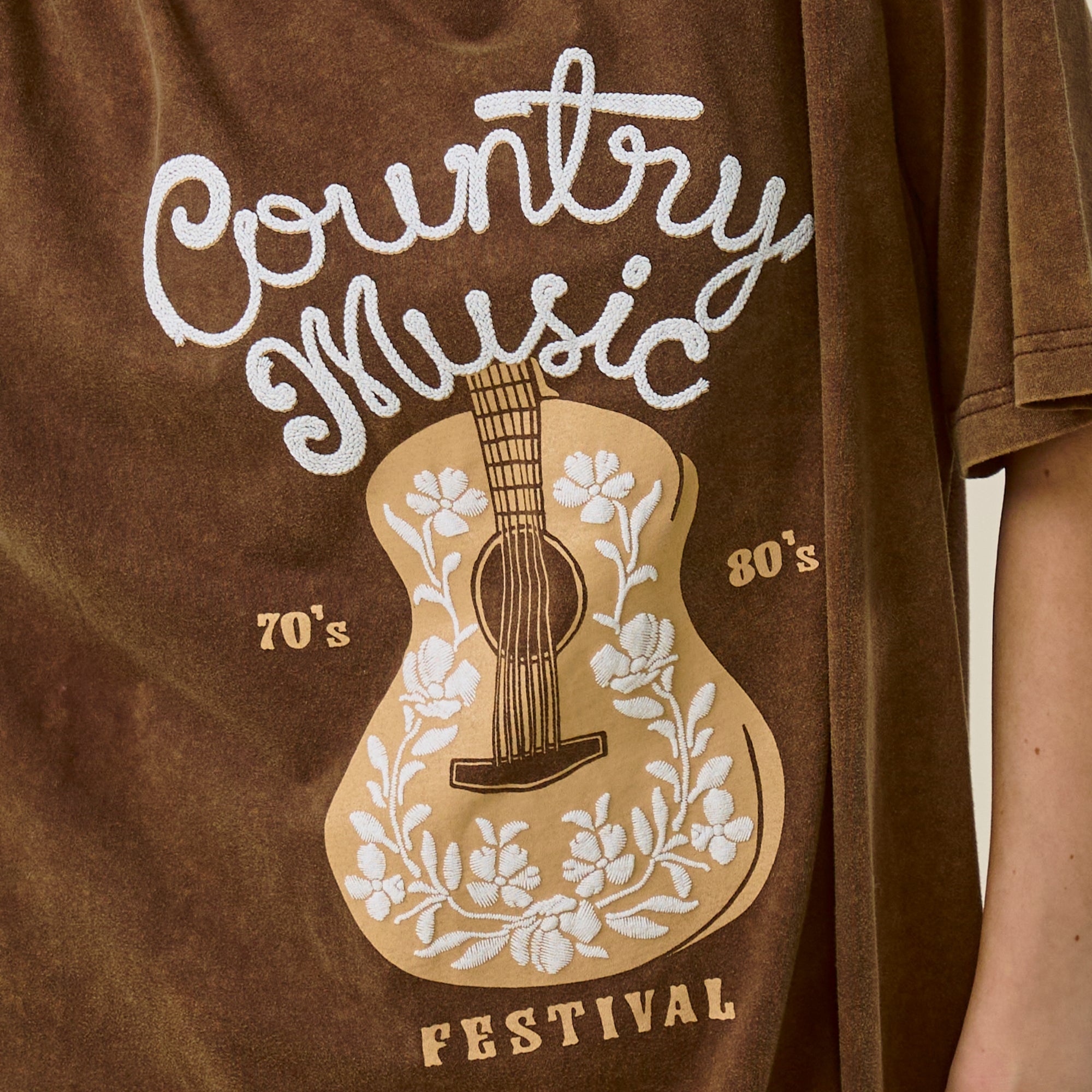 Country Music Festival Oversized Graphic Tee for Women – Vintage Mineral Washed Western T-Shirt