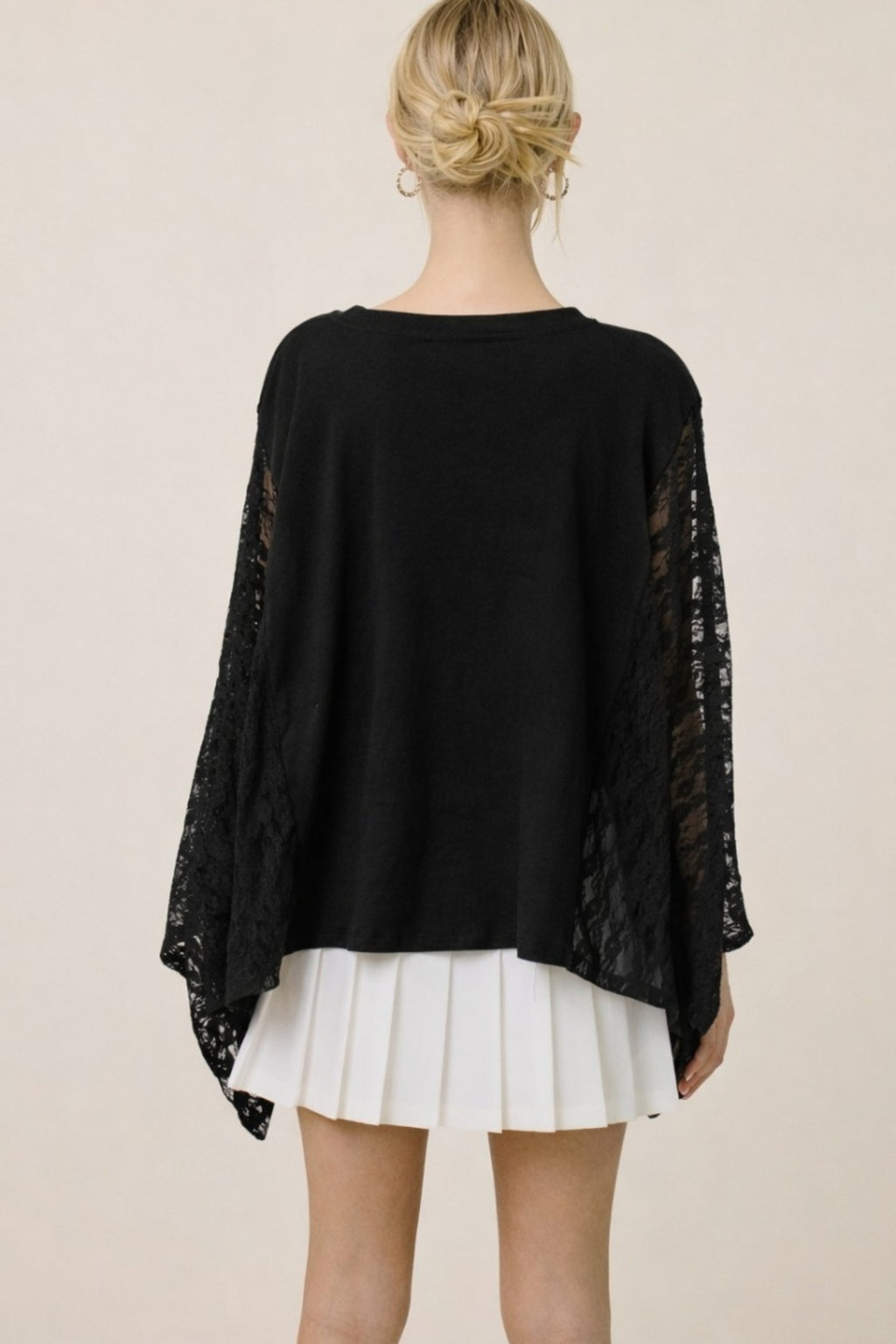 Womens Western Cowboy Lace Kimono Sleeve Graphic Top Oversized Poncho Blouse Boho Batwing Tunic