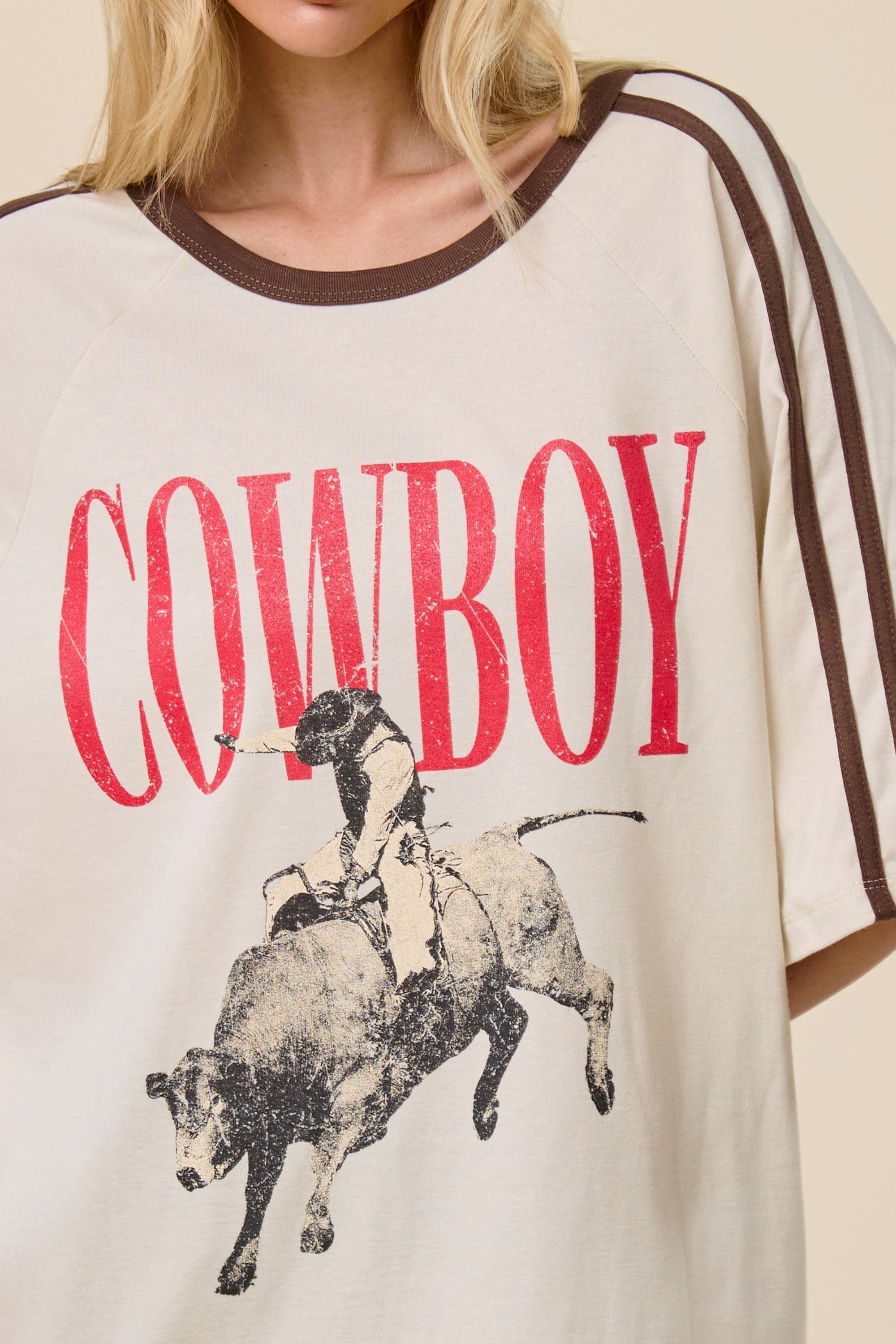 FORYERI Cowboy Graphic Tee – Vintage Oversized Western Style Top