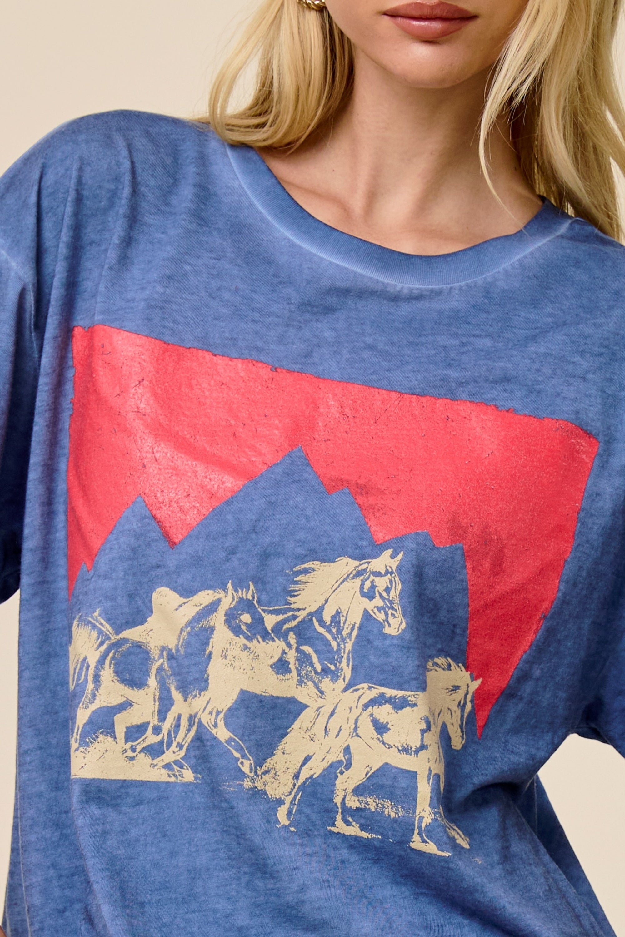 FORYERI Horses Graphic Tee – Vintage Retro Relaxed Fit Top