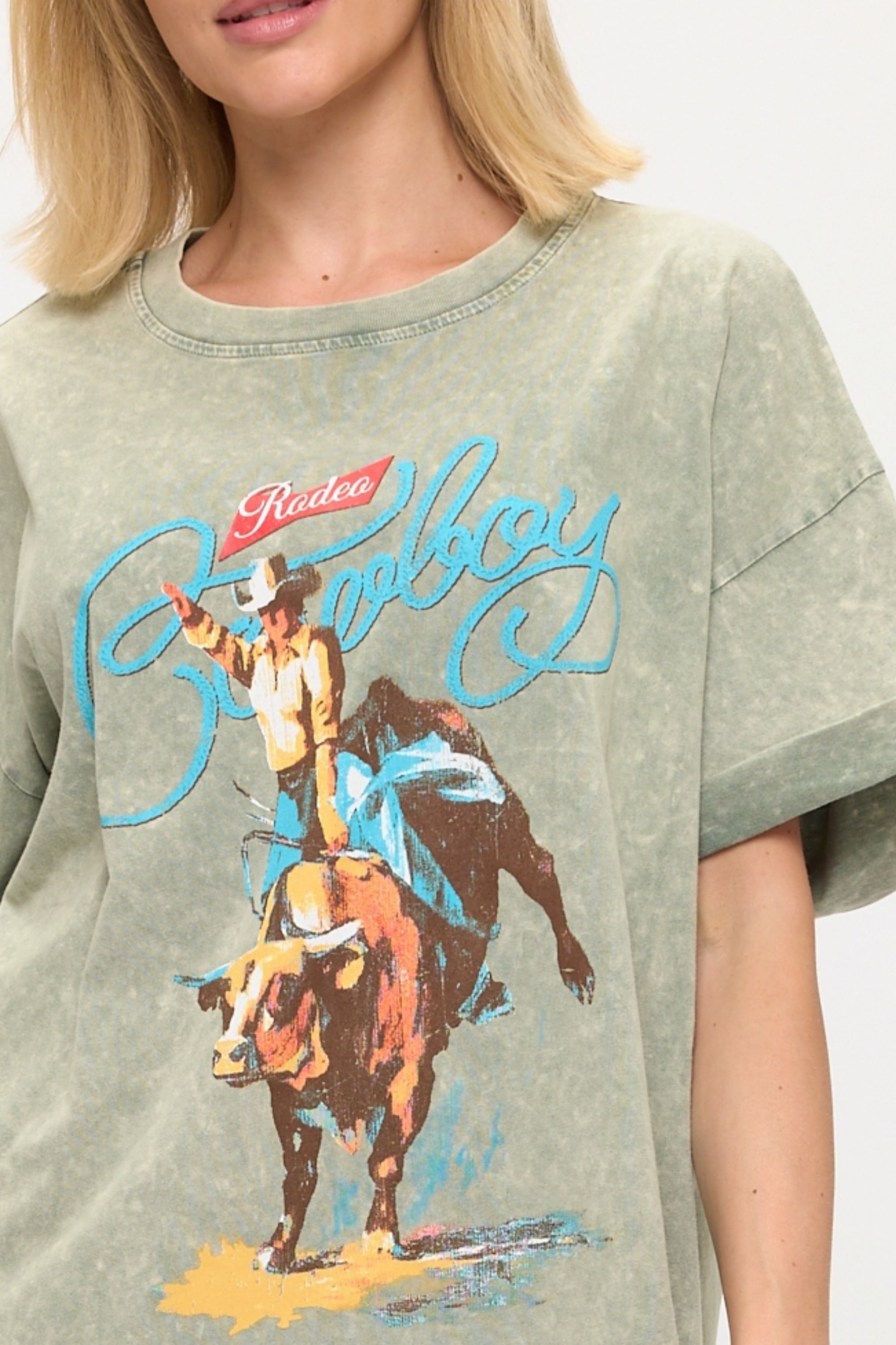 FORYERI Rodeo Cowboy Graphic Tee – Vintage Oversized Relaxed Fit