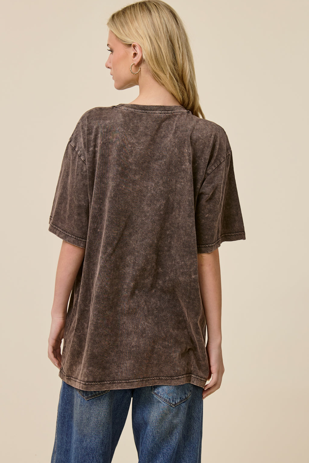 FORYERI Vintage Nashville Guitar Graphic Tee – Washed Brown Country Music Shirt, Relaxed Fit Western Style Top