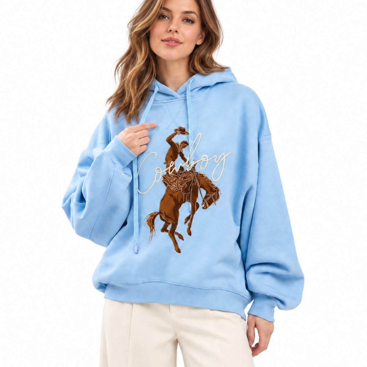 FORYERI Women’s Cowboy Horse Graphic Hoodie, Western Rodeo Pullover Sweatshirt (Copy)