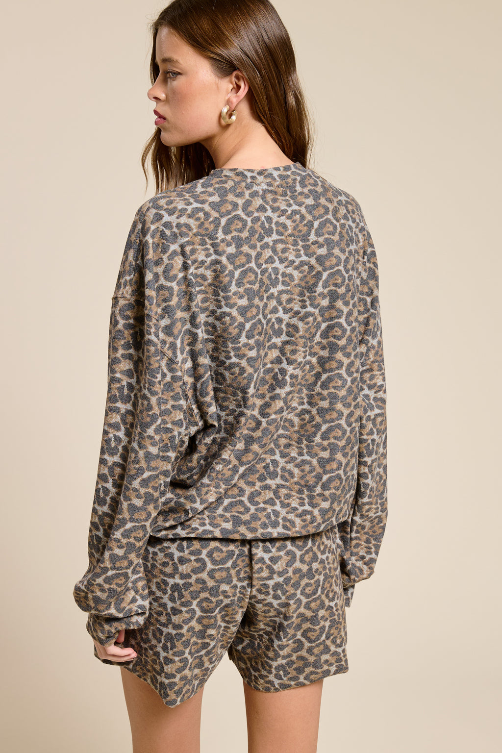 Women’s Western Graphic Sweatshirt – Cowboy Camo or Leopard Print French Terry Pullover