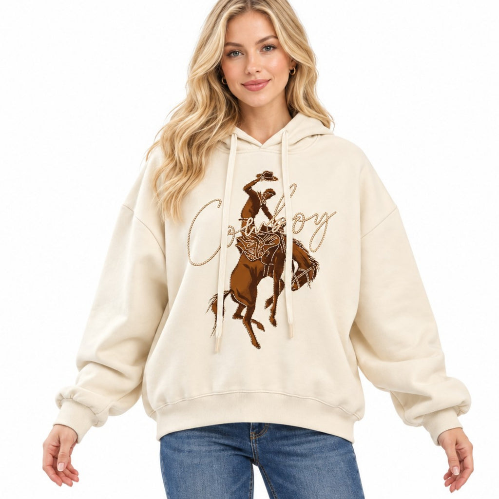 FORYERI Women’s Cowboy Horse Graphic Hoodie, Western Rodeo Pullover Sweatshirt (Copy)
