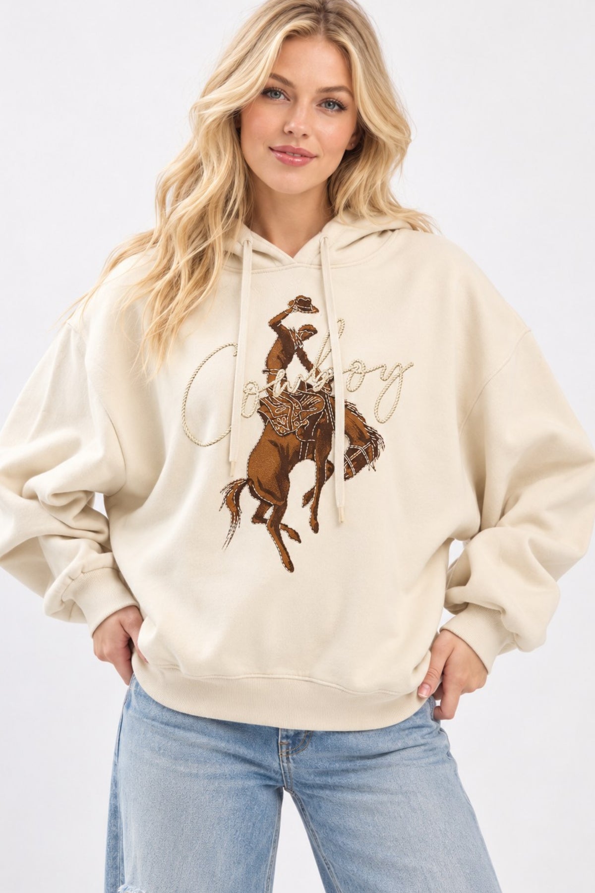 FORYERI Women’s Cowboy Horse Graphic Hoodie, Western Rodeo Pullover Sweatshirt (Copy)