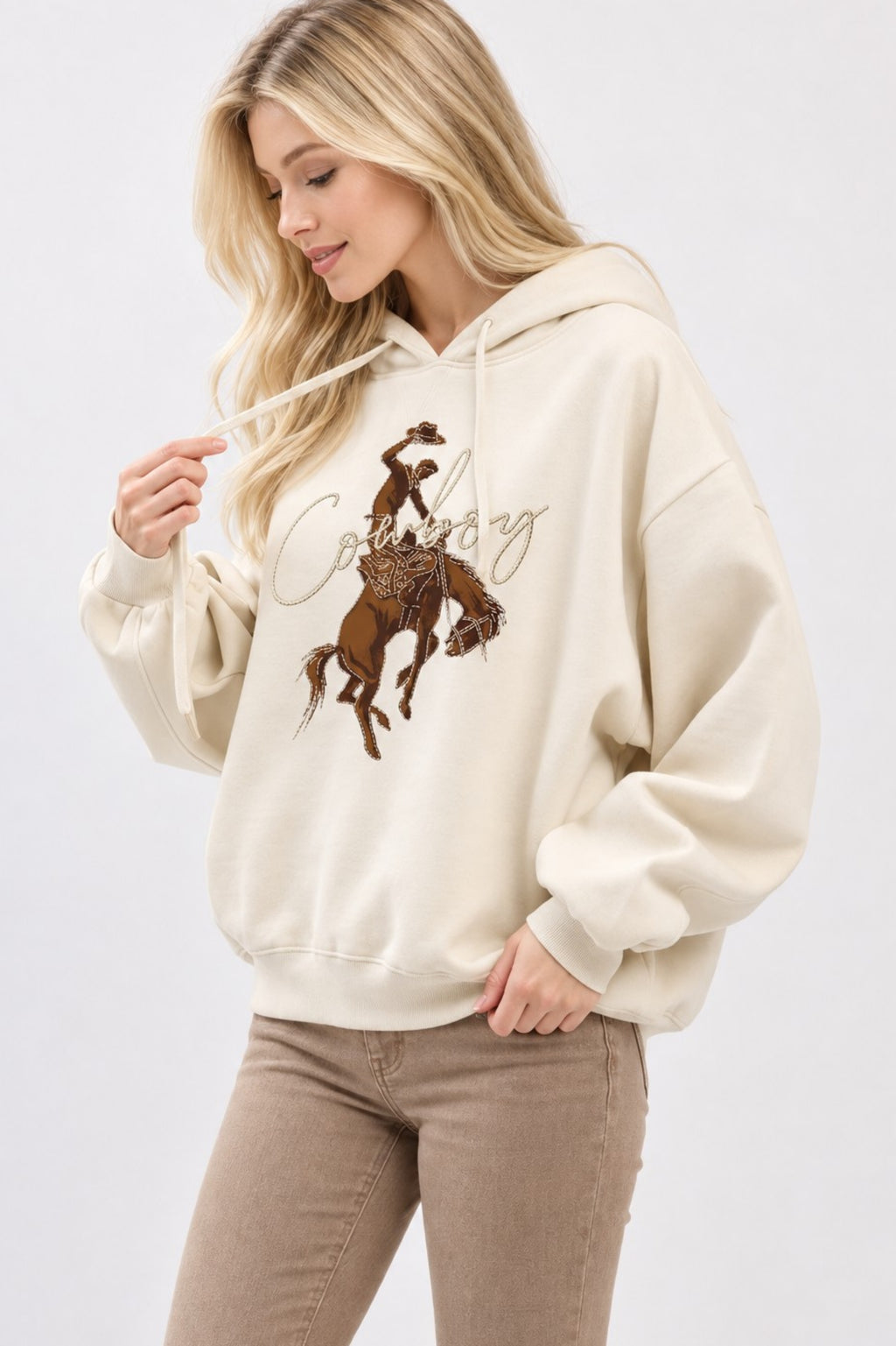 FORYERI Women’s Cowboy Horse Graphic Hoodie, Western Rodeo Pullover Sweatshirt (Copy)