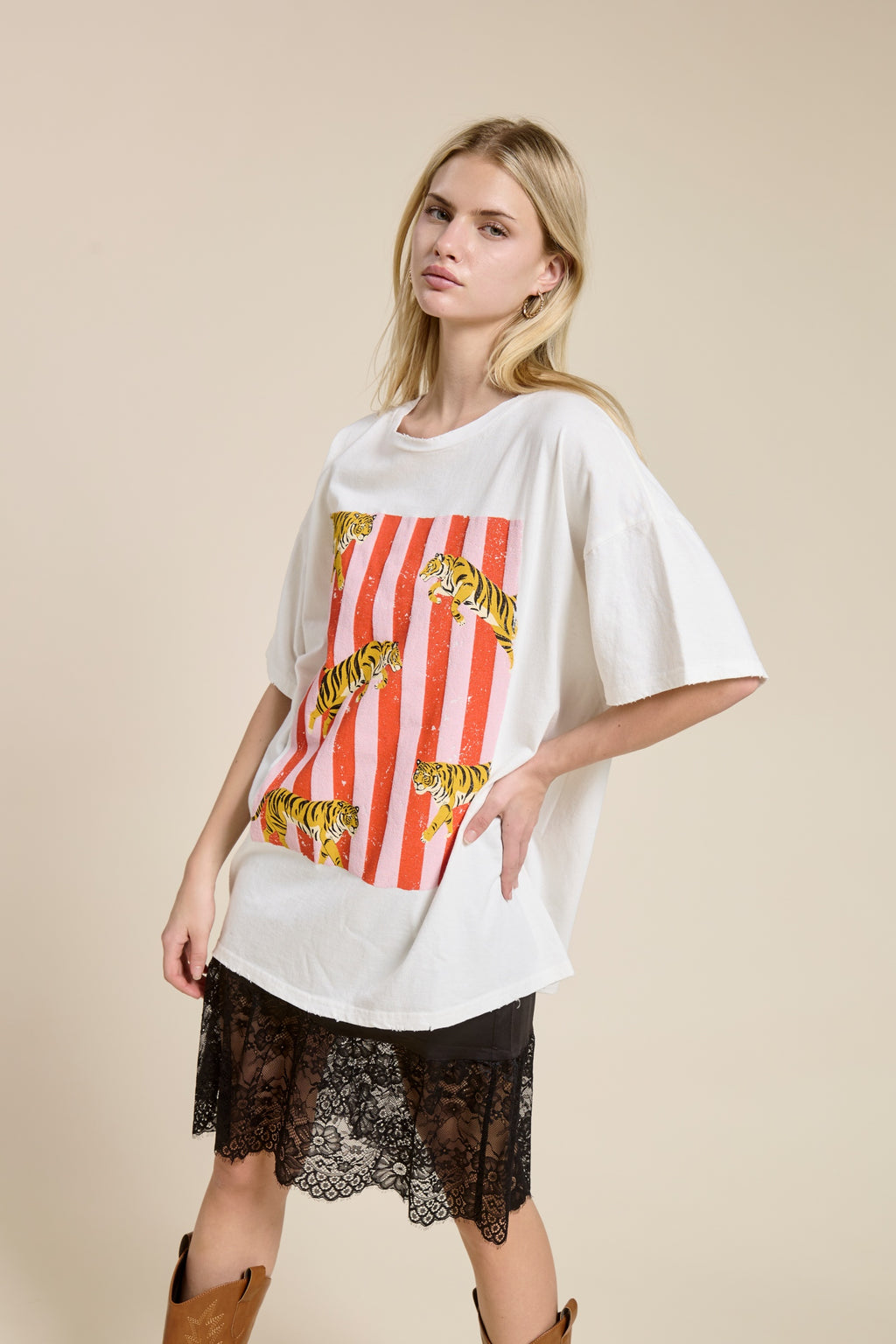 Oversized Tiger Graphic Tee