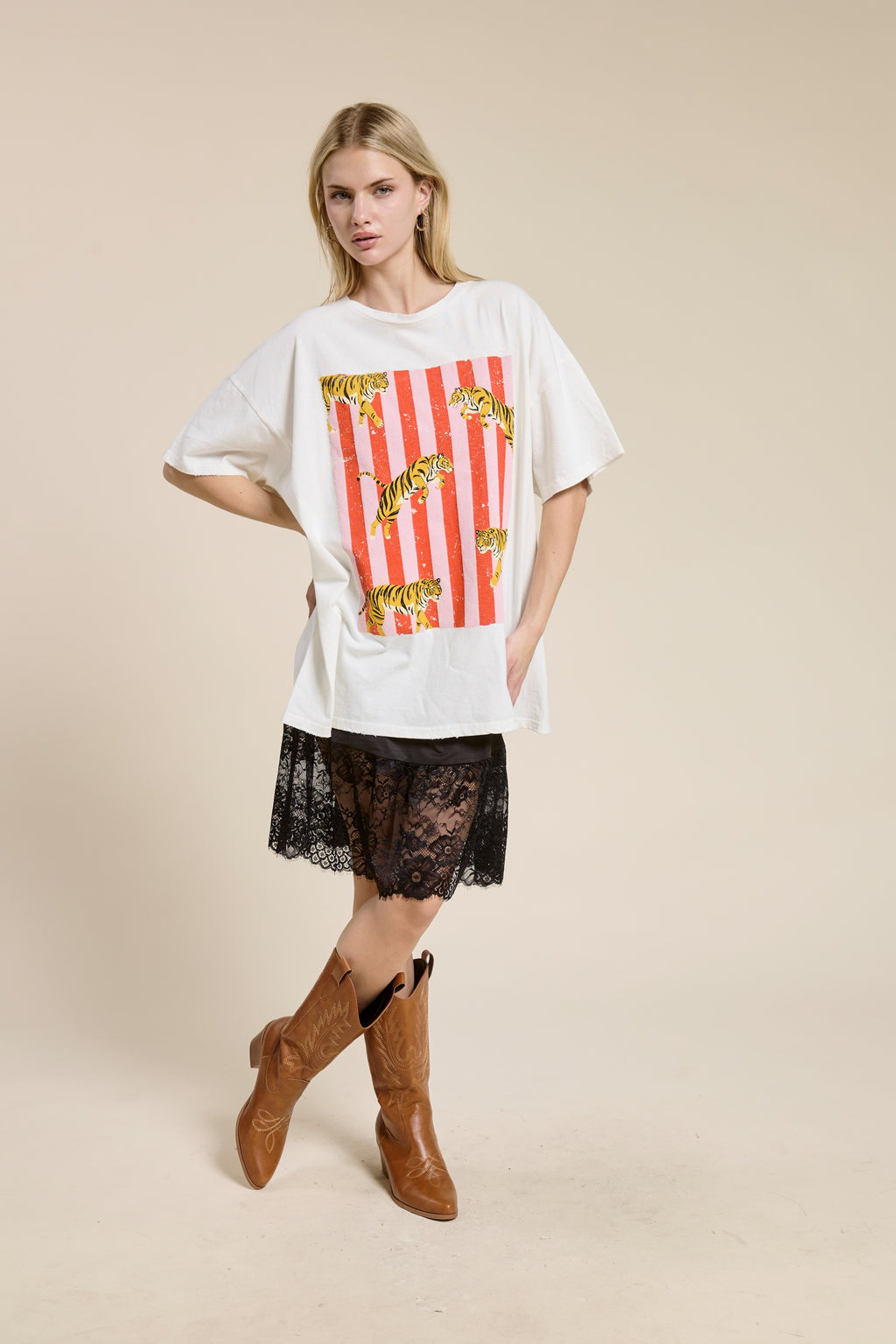 Oversized Tiger Graphic Tee