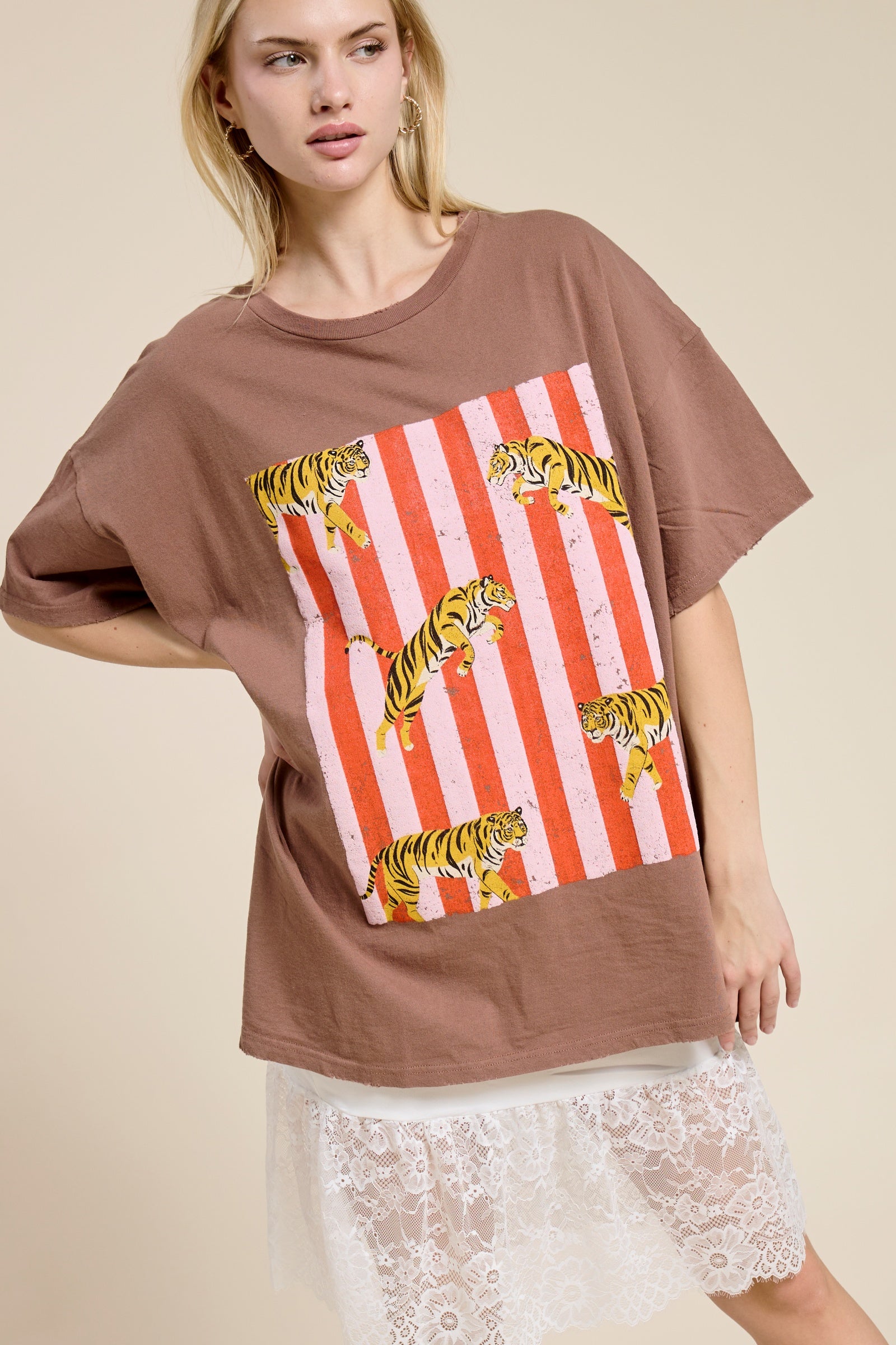 Oversized Tiger Graphic Tee