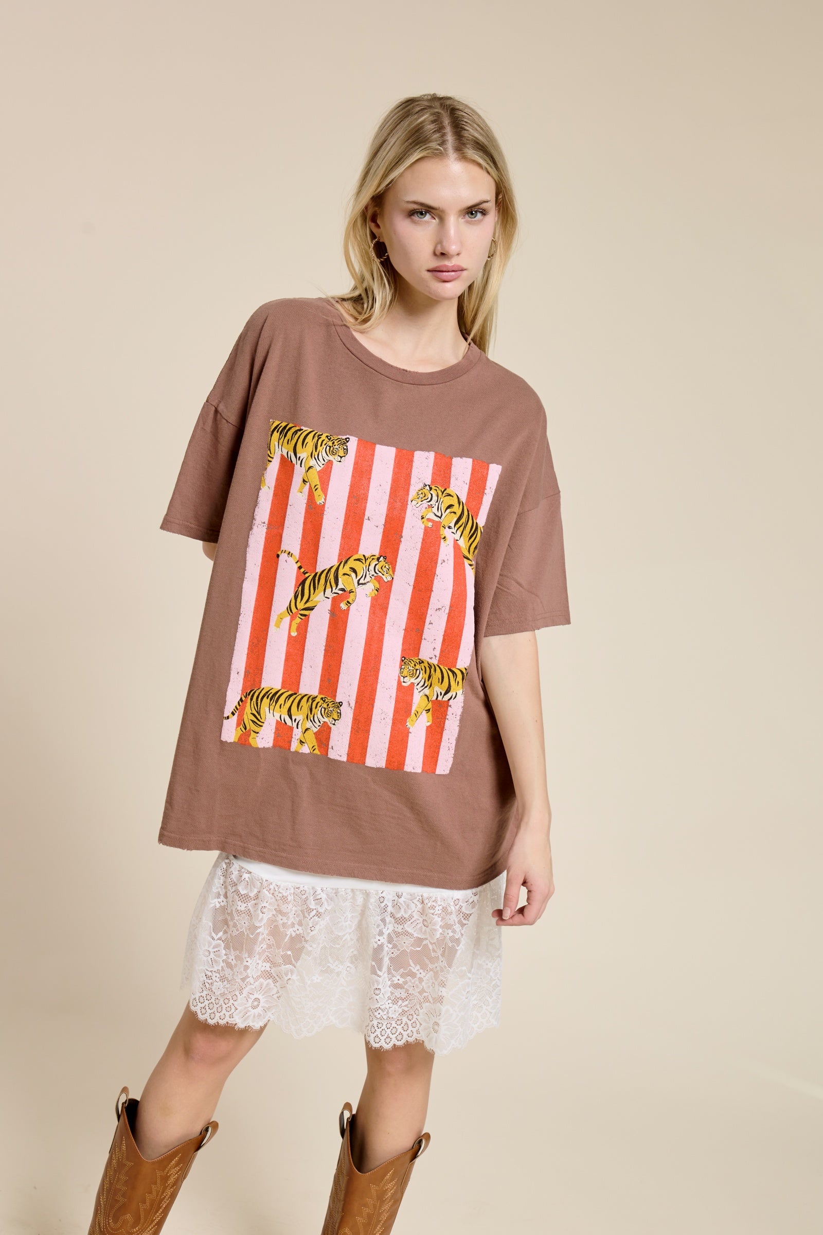 Oversized Tiger Graphic Tee