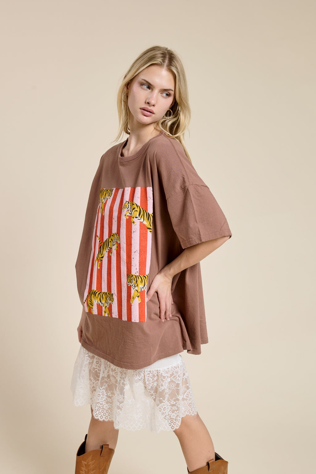 Oversized Tiger Graphic Tee