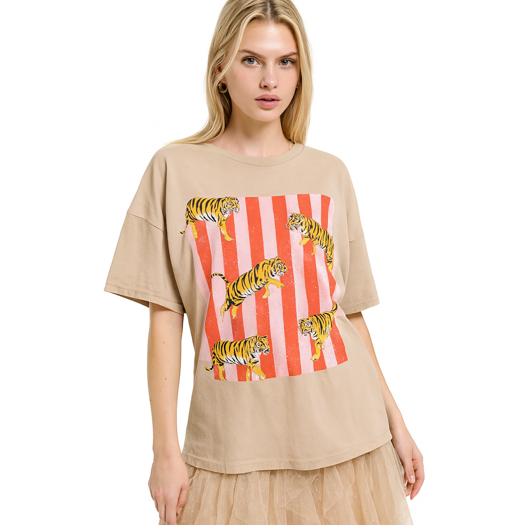 Oversized Tiger Graphic Tee