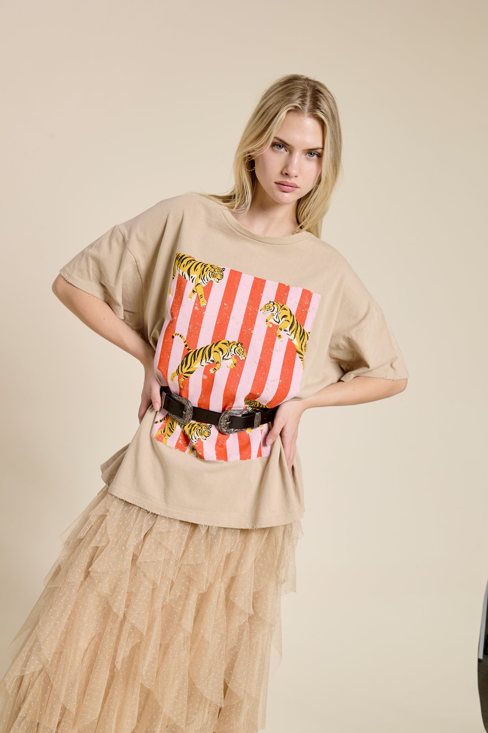Oversized Tiger Graphic Tee