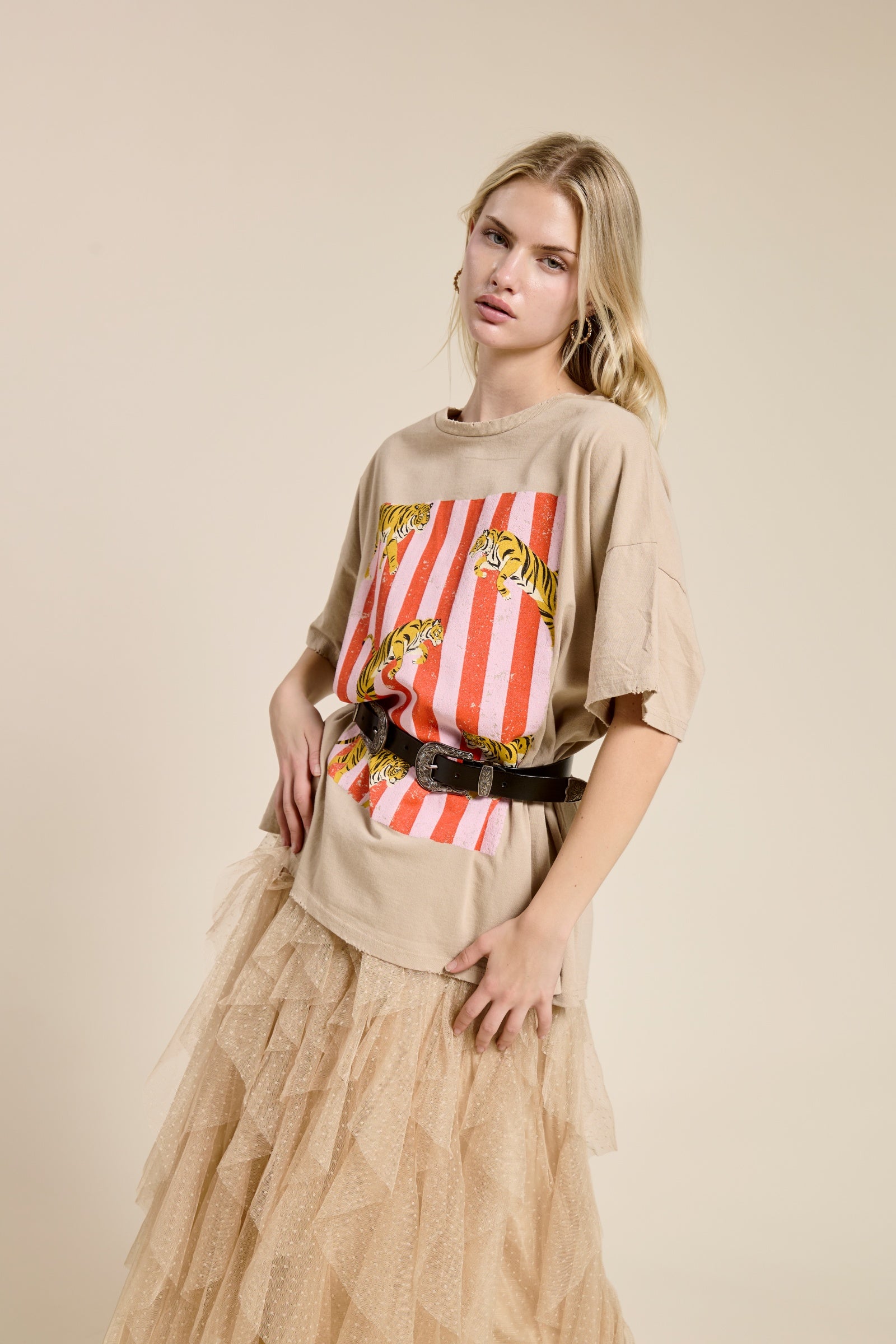 Oversized Tiger Graphic Tee