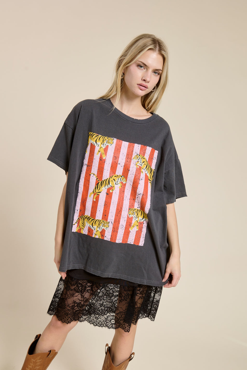 Oversized Tiger Graphic Tee