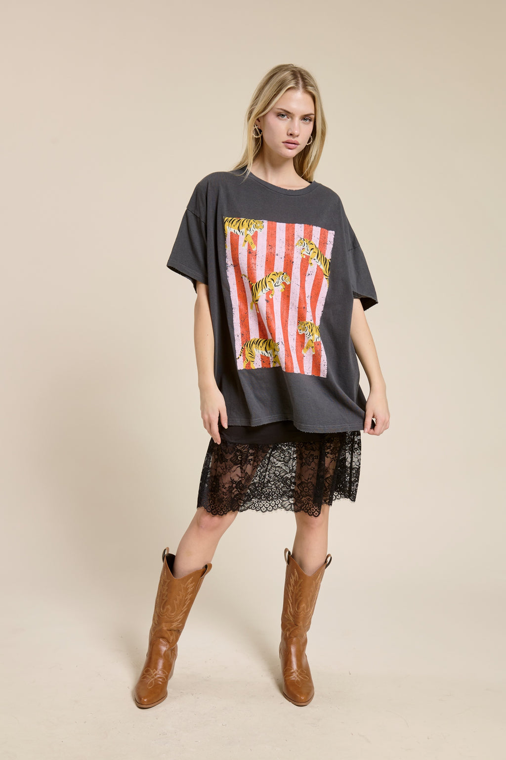 Oversized Tiger Graphic Tee