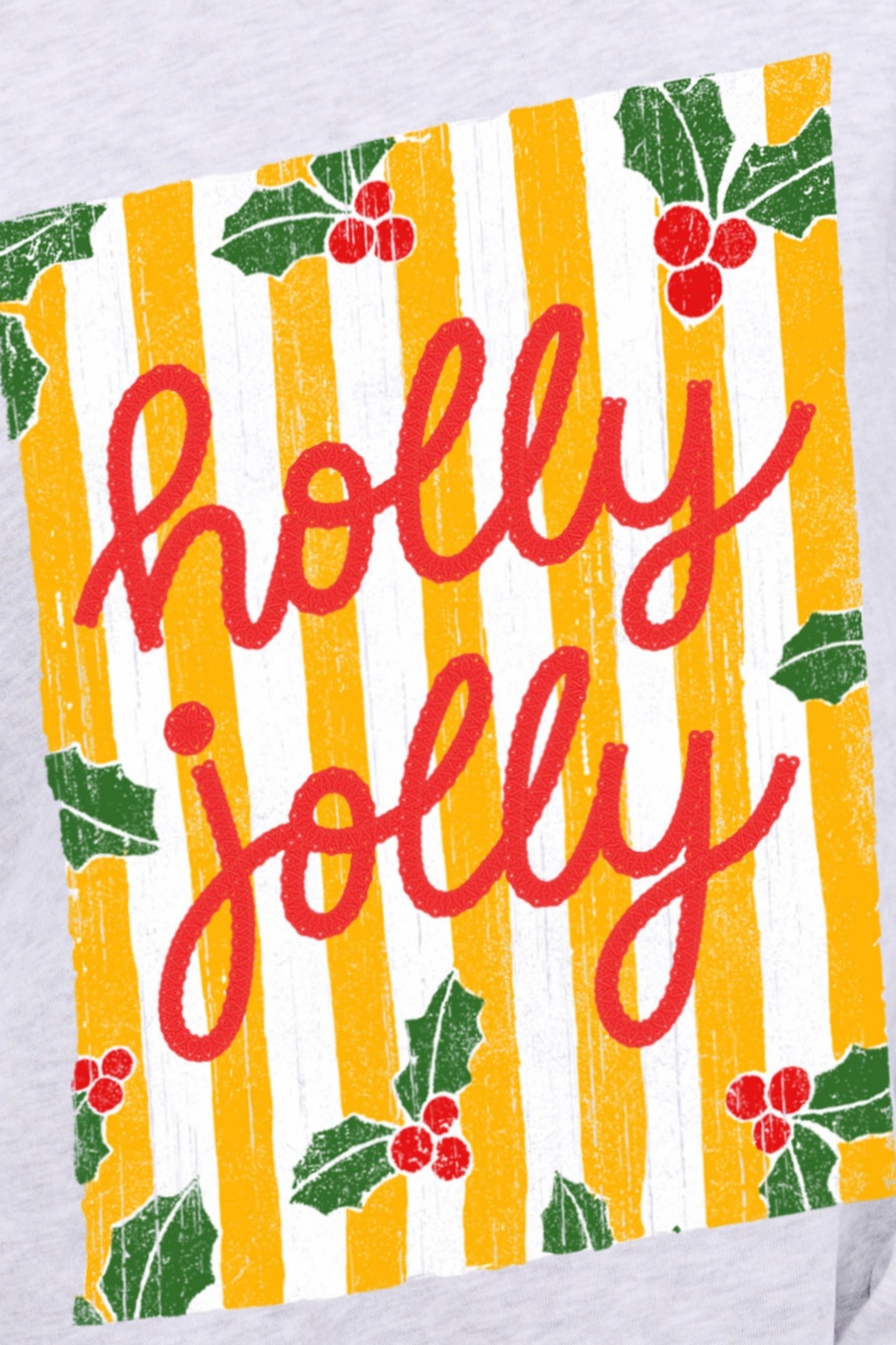 FORYERI Women’s Holly Jolly Christmas Sweatshirt – Oversized Vintage Holiday Graphic Crewneck Pullover