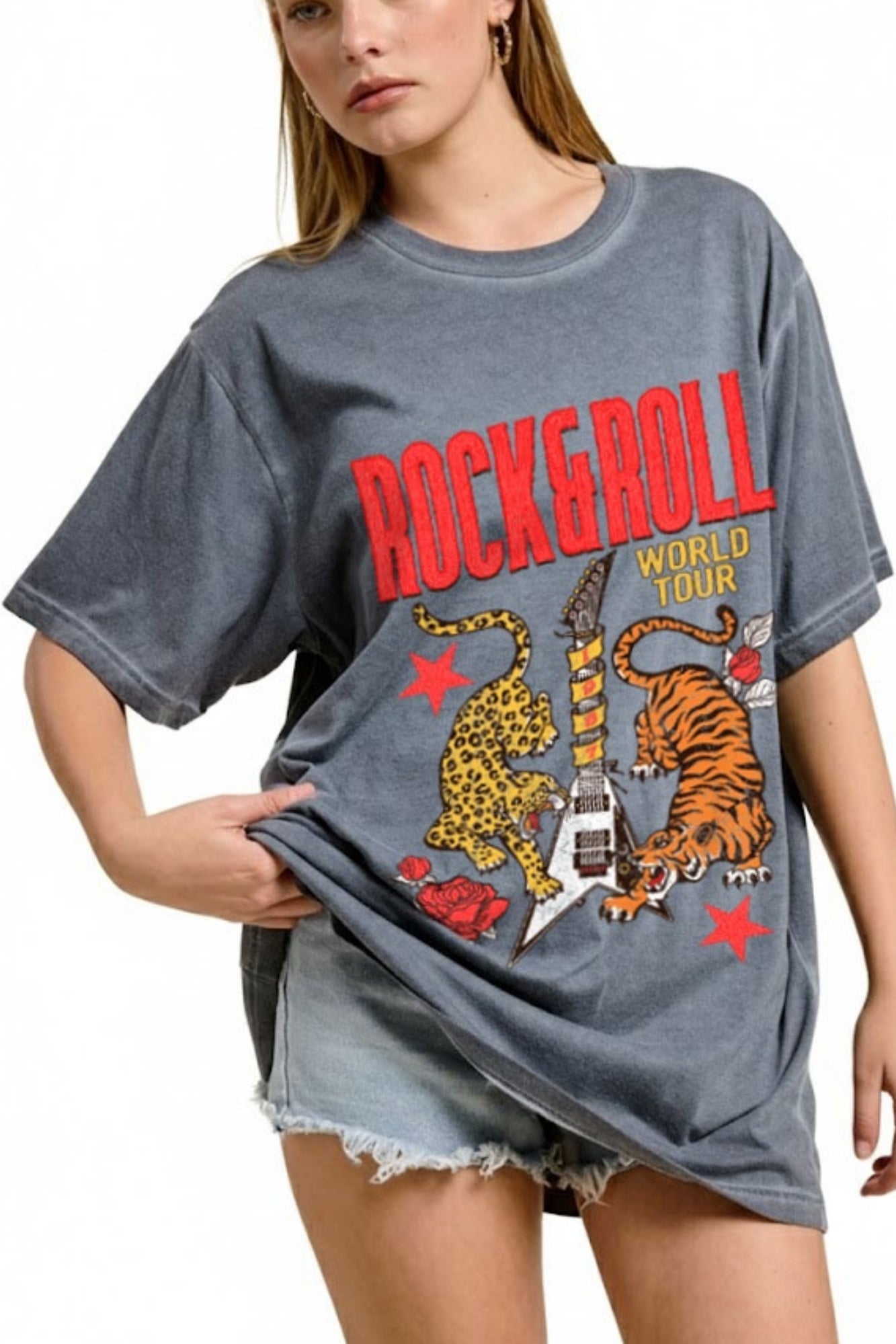 Rock & Roll World Tour Graphic Tee K7755-2730