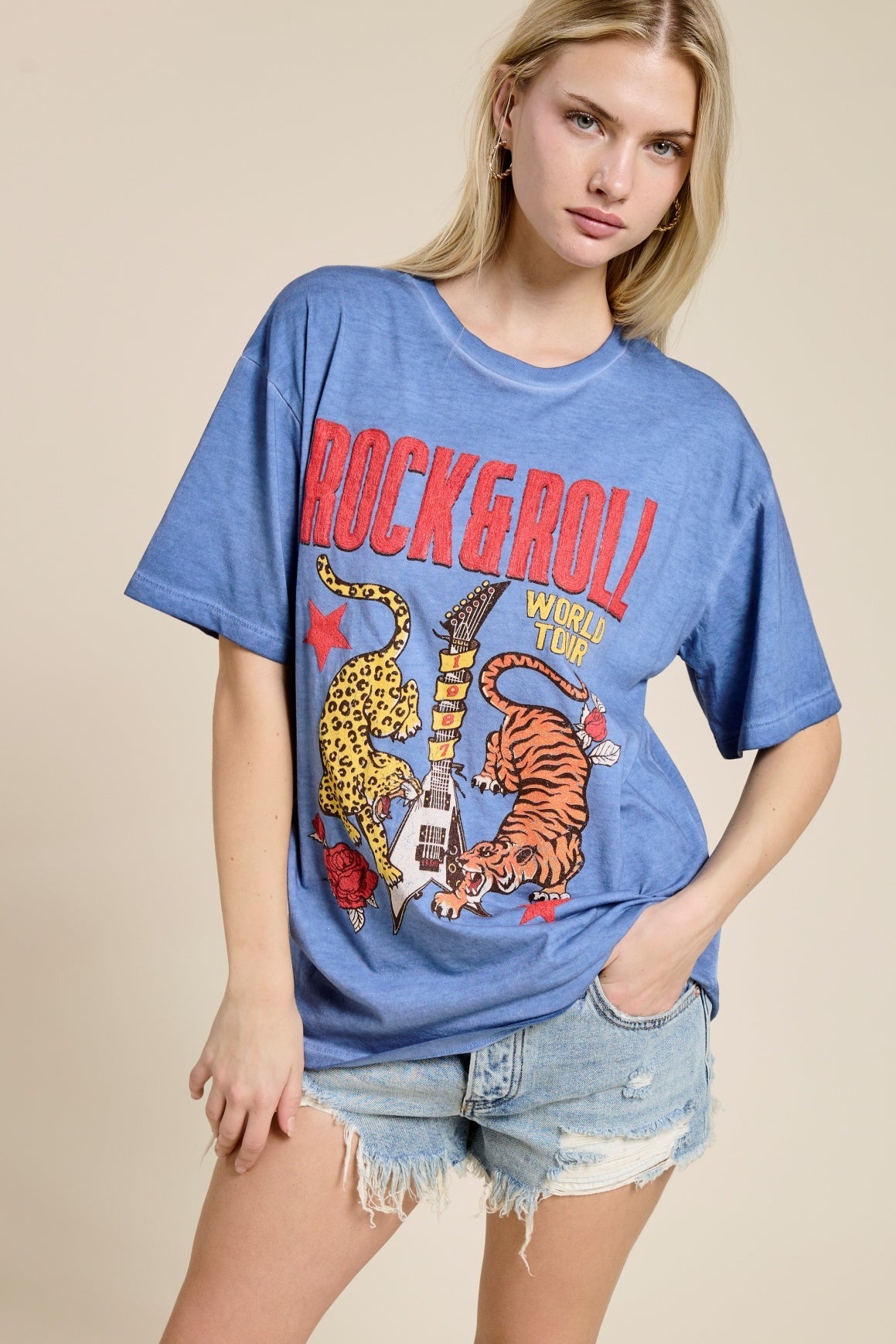 Rock & Roll World Tour Graphic Tee K7755-2730