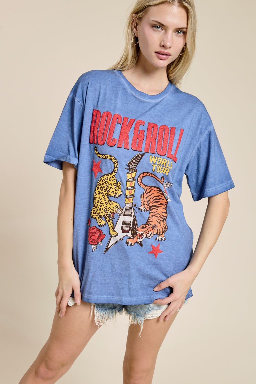 Rock & Roll World Tour Graphic Tee K7755-2730