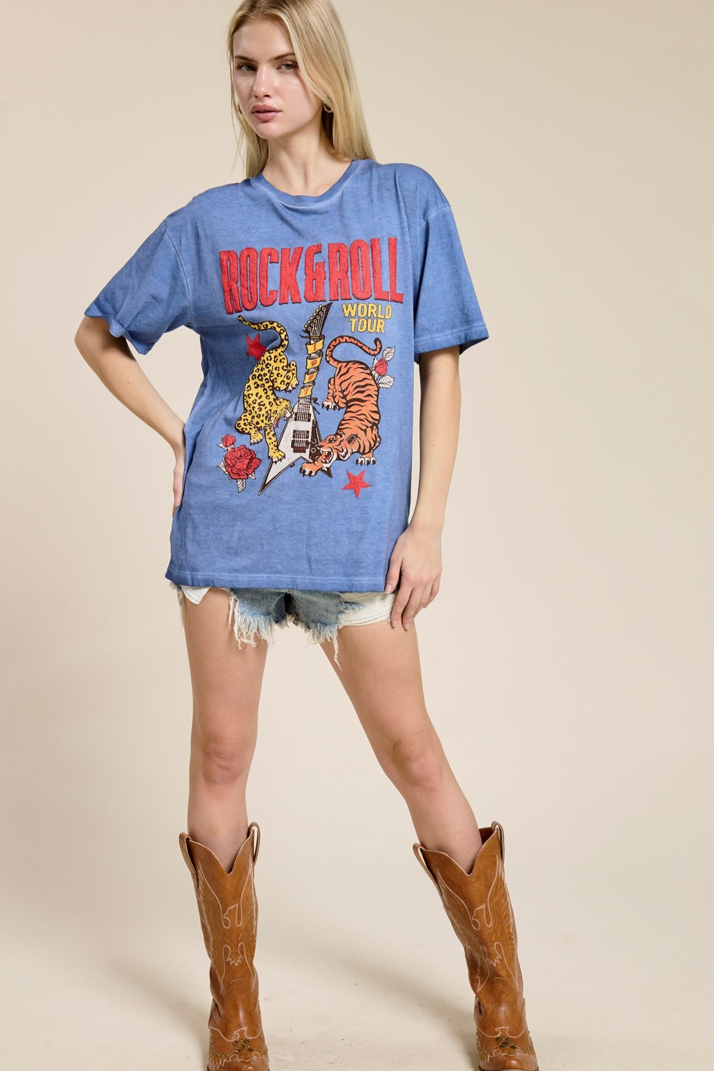 Rock & Roll World Tour Graphic Tee K7755-2730