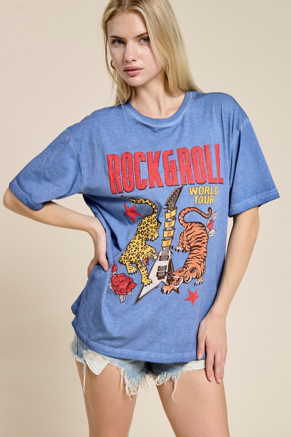 Rock & Roll World Tour Graphic Tee K7755-2730