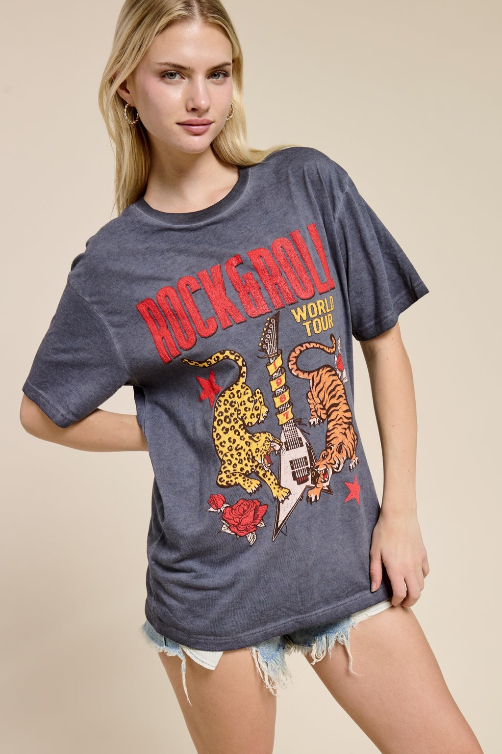 Rock & Roll World Tour Graphic Tee K7755-2730