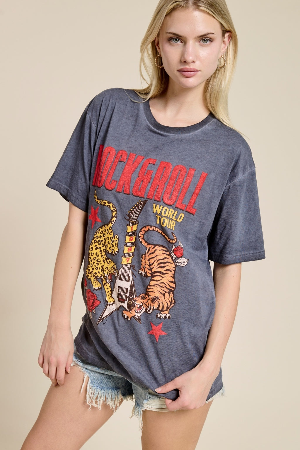 Rock & Roll World Tour Graphic Tee K7755-2730