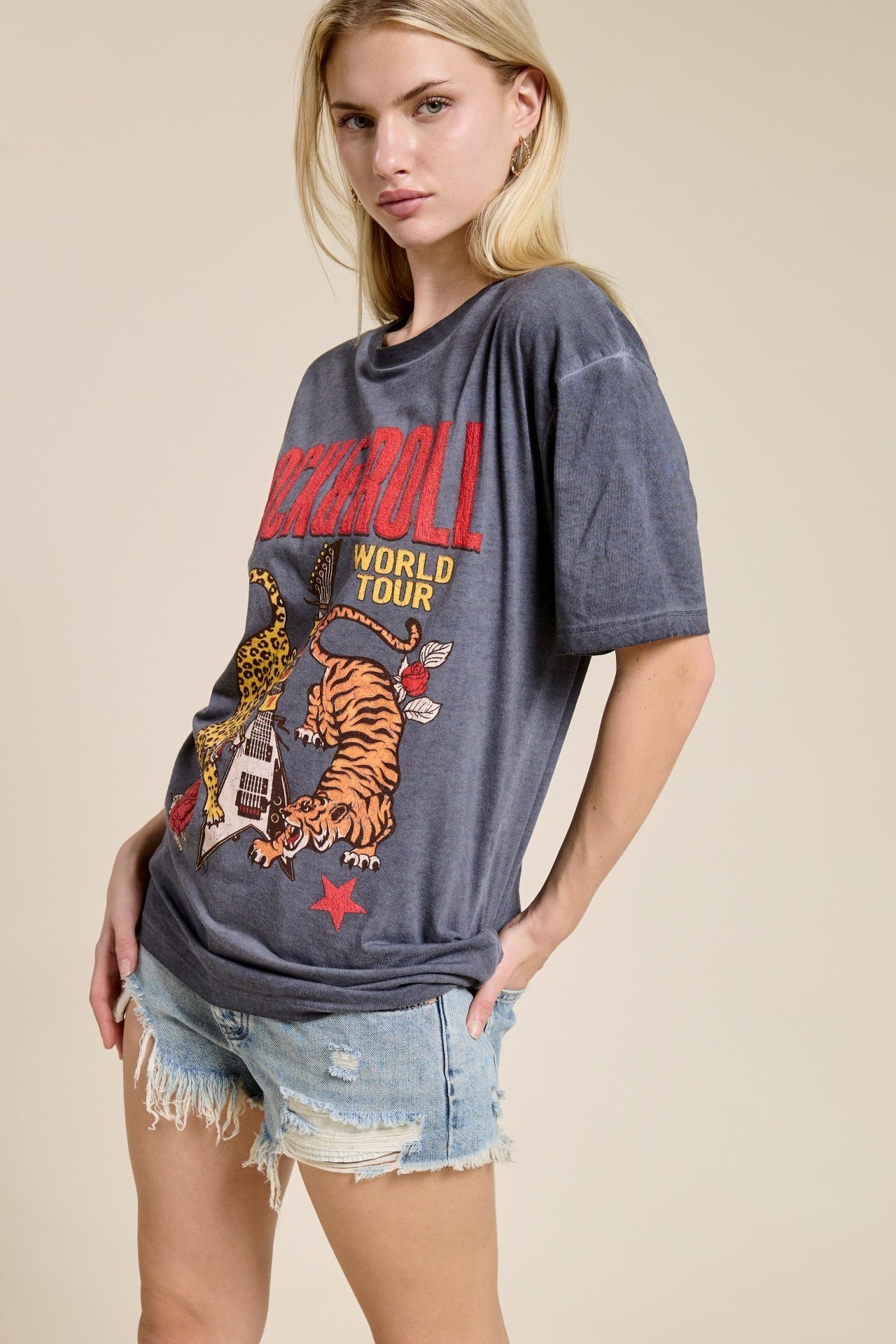 Rock & Roll World Tour Graphic Tee K7755-2730
