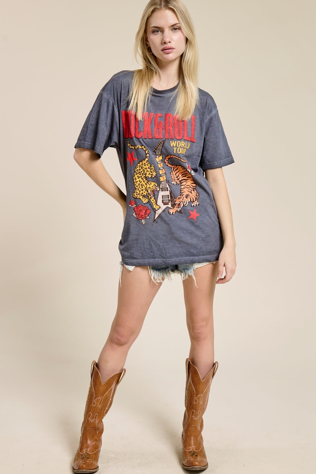 Rock & Roll World Tour Graphic Tee K7755-2730