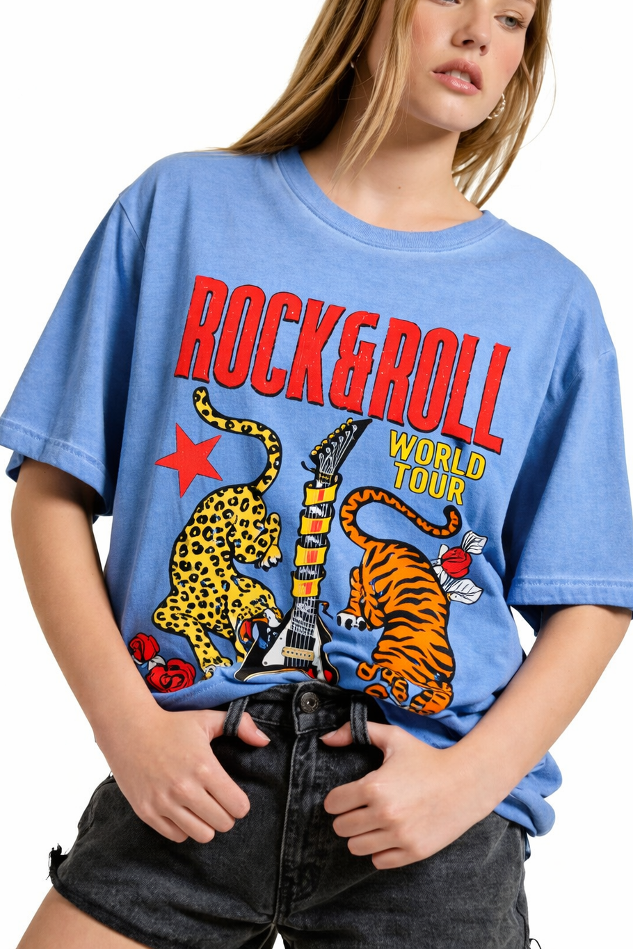 Rock & Roll World Tour Graphic Tee K7755-2730