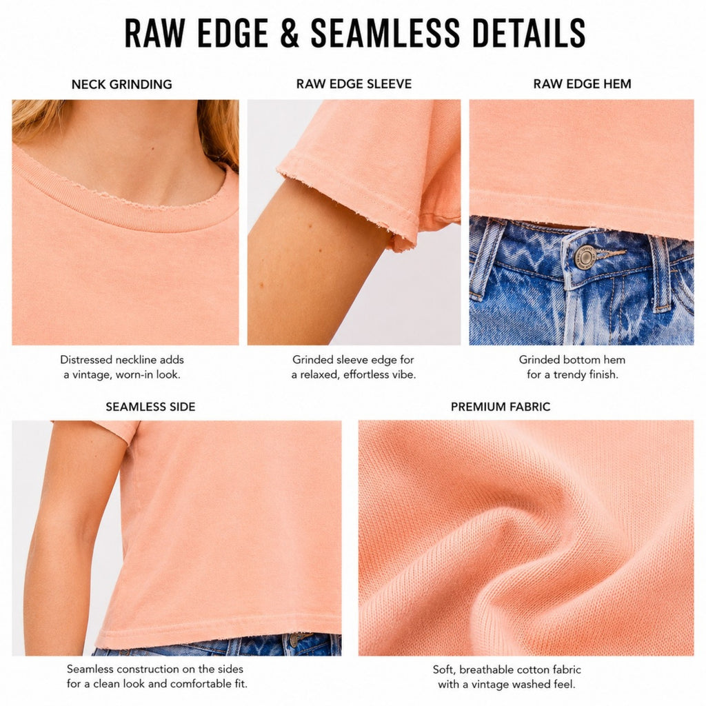 FORYERI Women's Vintage Western Graphic Crop T-Shirt, Raw Edge Cotton Cropped Tee