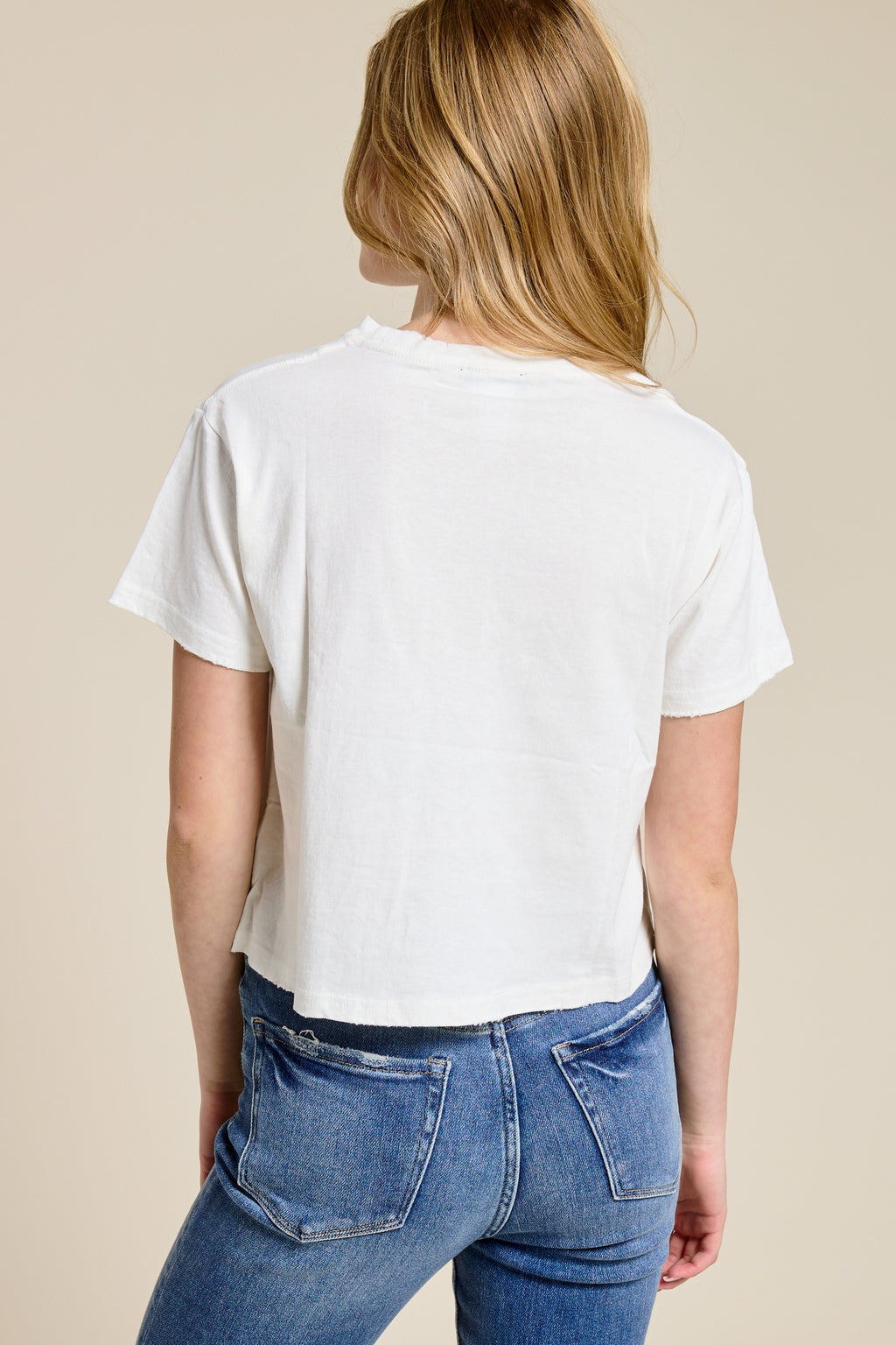 FORYERI Women's Vintage Graphic Crop T-Shirt, Raw Edge Cotton Cropped Tee
