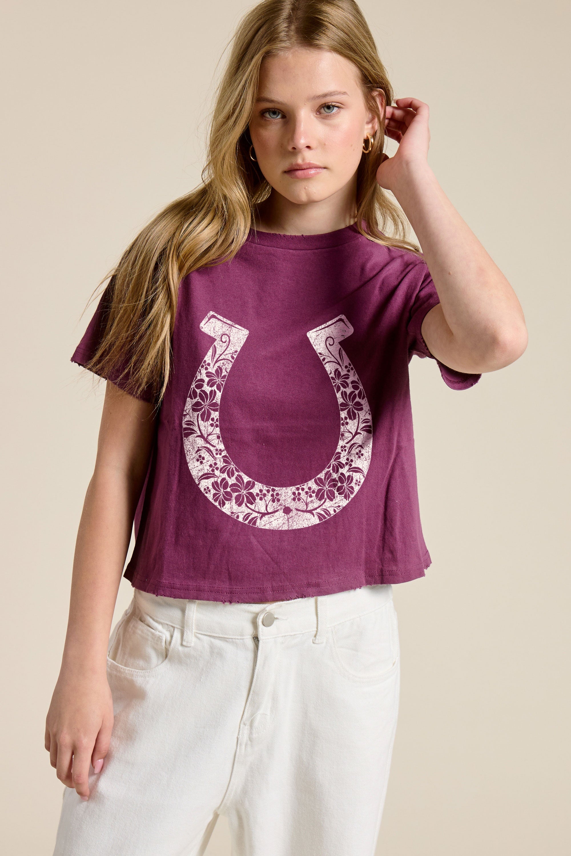 FORYERI Women's Vintage Western Graphic Crop T-Shirt, Raw Edge Cotton Cropped Tee