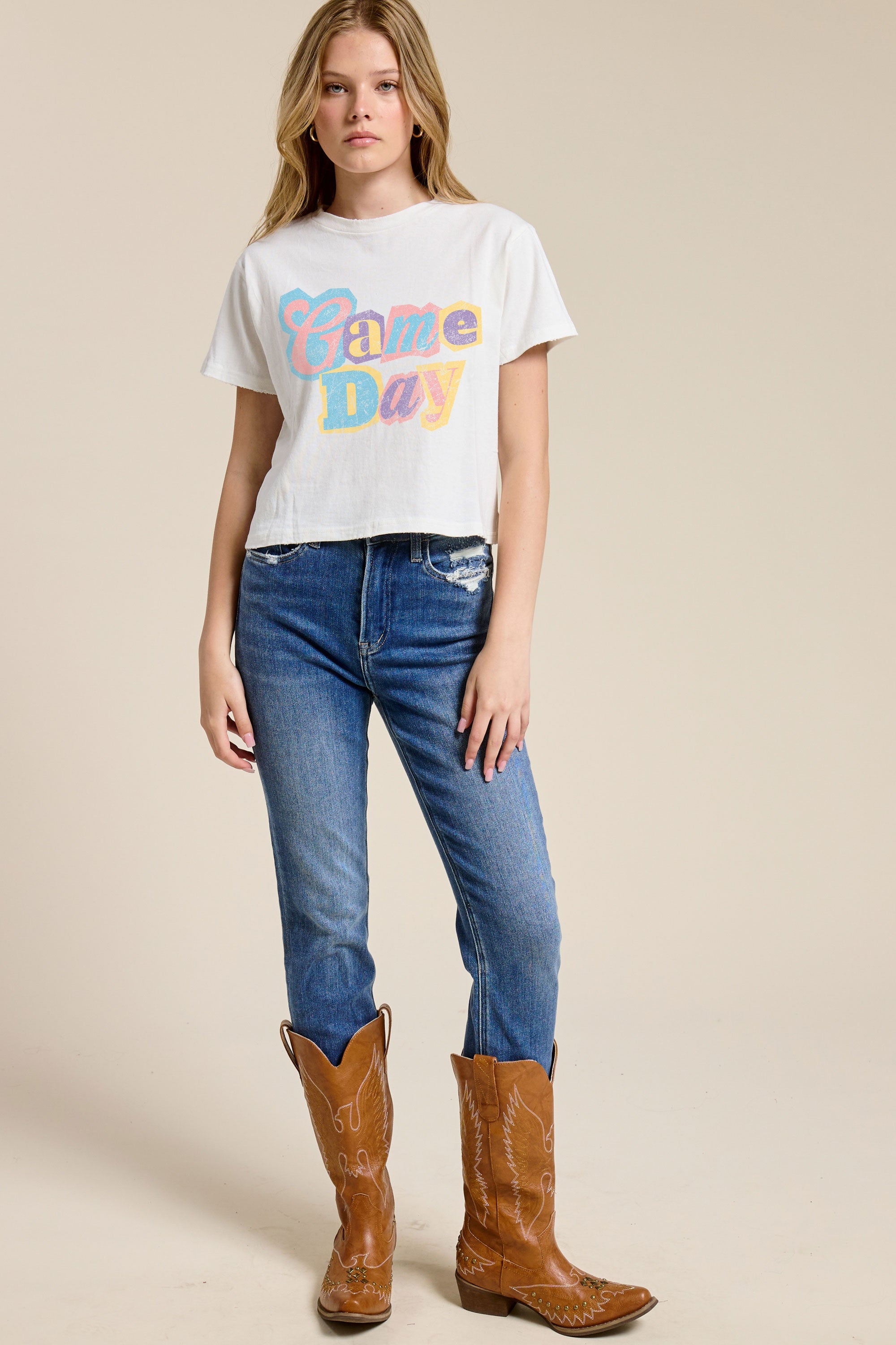 FORYERI Women's Vintage Graphic Crop T-Shirt, Raw Edge Cotton Cropped Tee