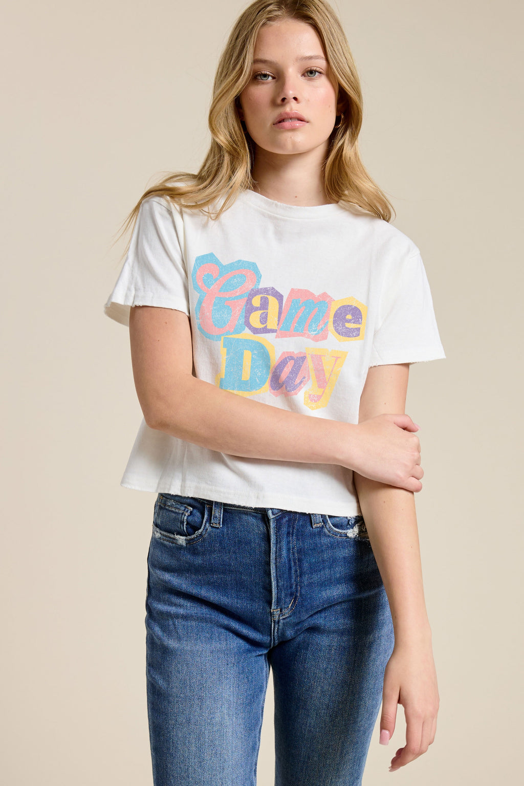 FORYERI Women's Vintage Graphic Crop T-Shirt, Raw Edge Cotton Cropped Tee