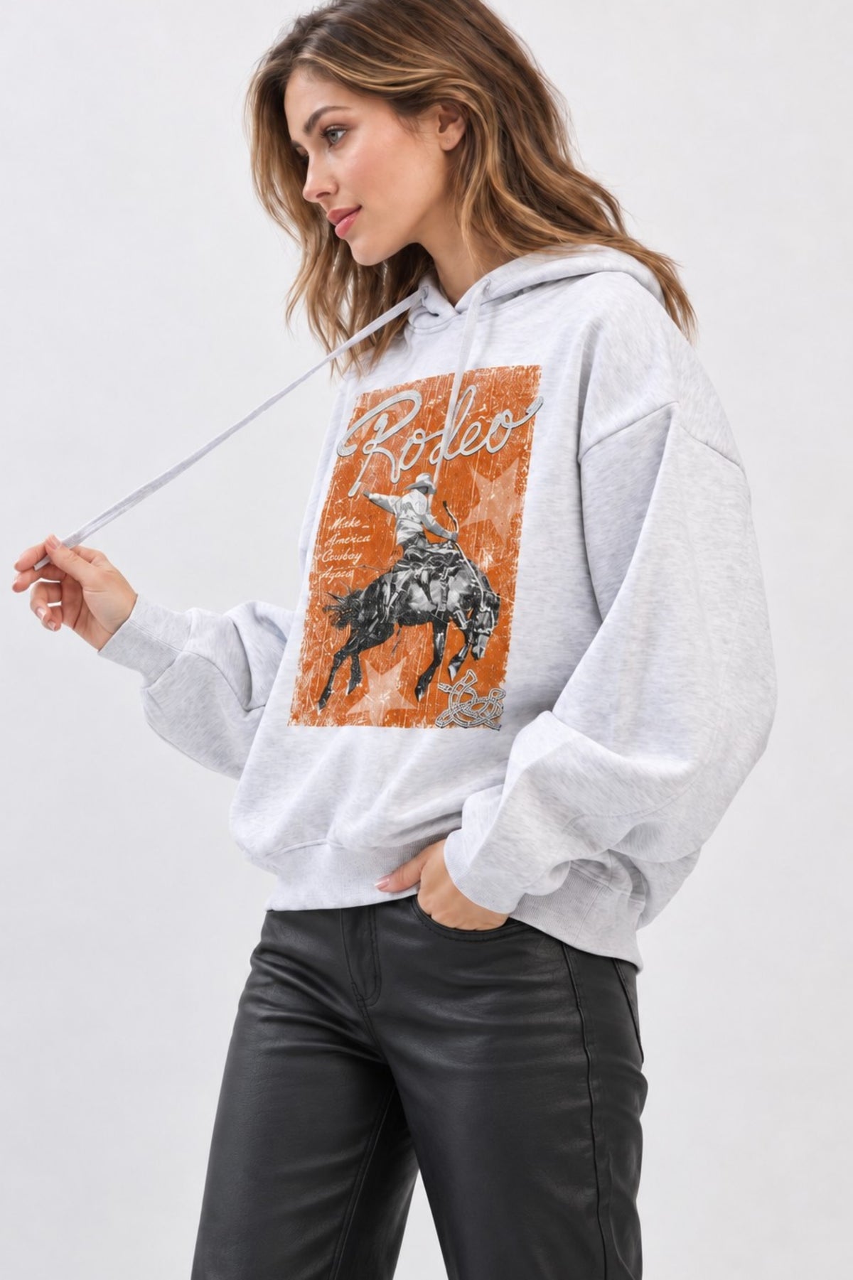 FORYERI Women’s Cowboy Horse Graphic Hoodie, Western Rodeo Pullover Sweatshirt