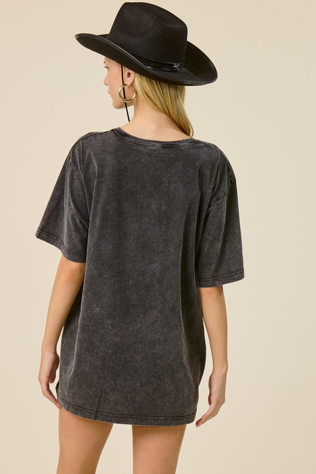 Vintage Nashville Rose Stamp Oversized Graphic Tee