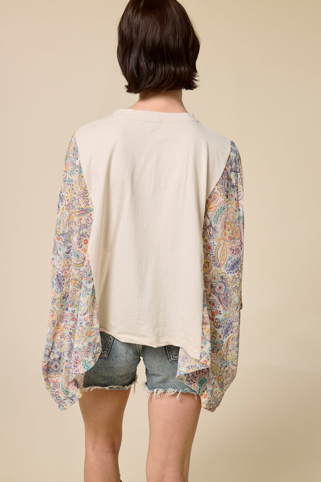Boho Western Graphic Kimono Sleeve Top – Vintage Oversized Statement Tee